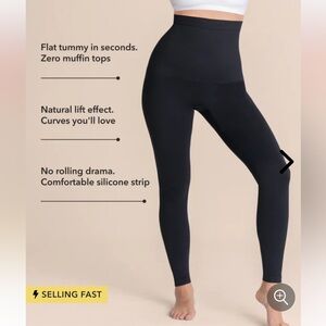 NWOT Shapermint Essentials High-Waisted Shaping Leggings Charcoal Gray Women’s M